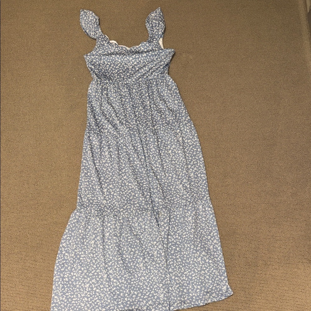 Blue Floral Maxi Dress